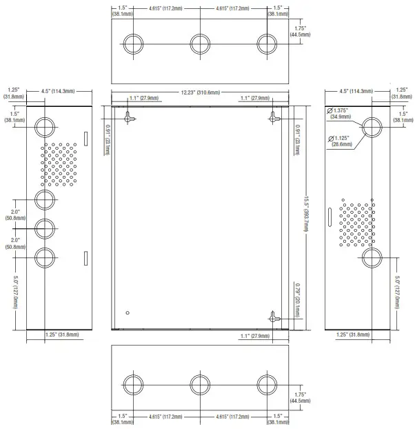 Altronix AL1002ULADA NAC Power Extenders - Enclosure Dimensions