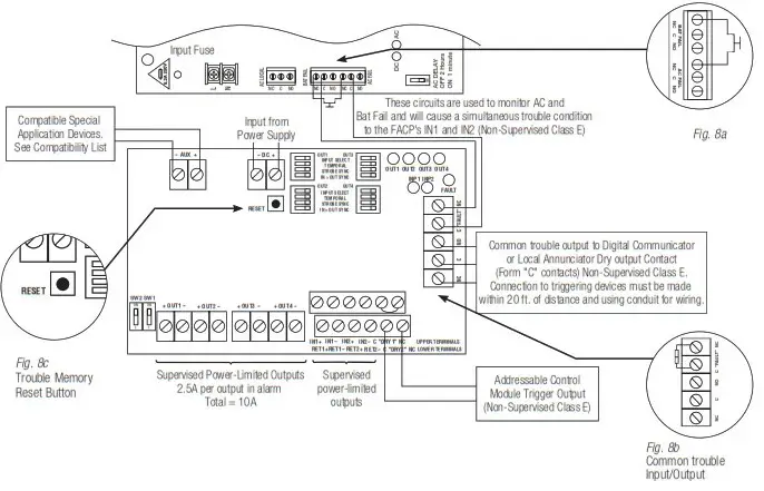 Altronix AL1002ULADA NAC Power Extenders - Hookup Diagram