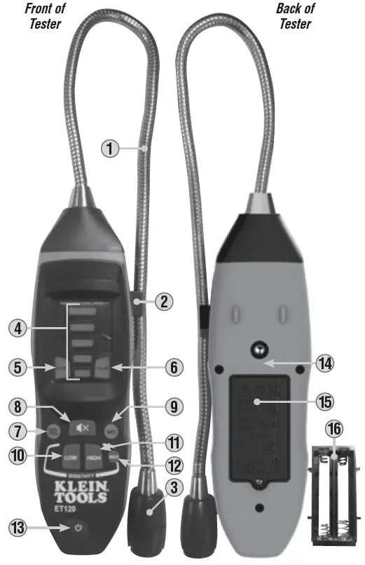 KLEIN-TOOLS-ET120-Combustible-Gas-Leak-Detector-fig-1