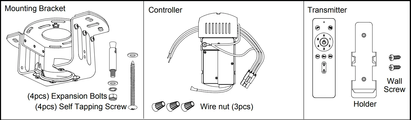 Parrot Uncle BBA551706CA110V Ceiling Fan - fig 2