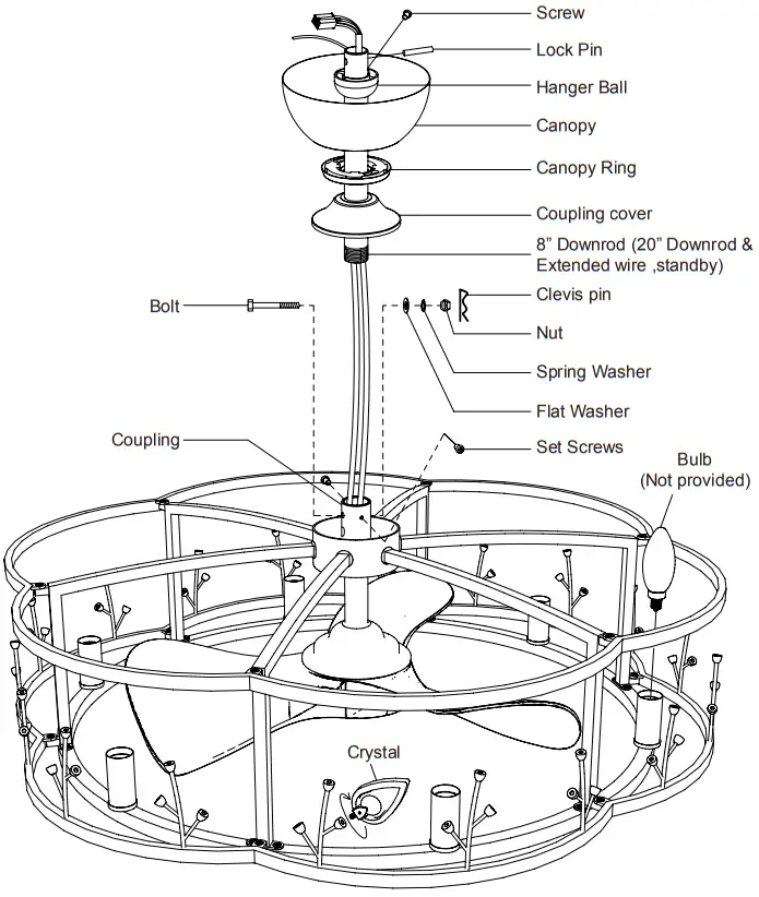 Parrot Uncle BBA551706CA110V Ceiling Fan - fig 3
