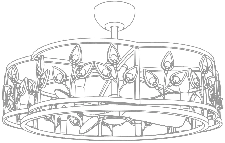 Parrot Uncle BBA551706CA110V Ceiling Fan