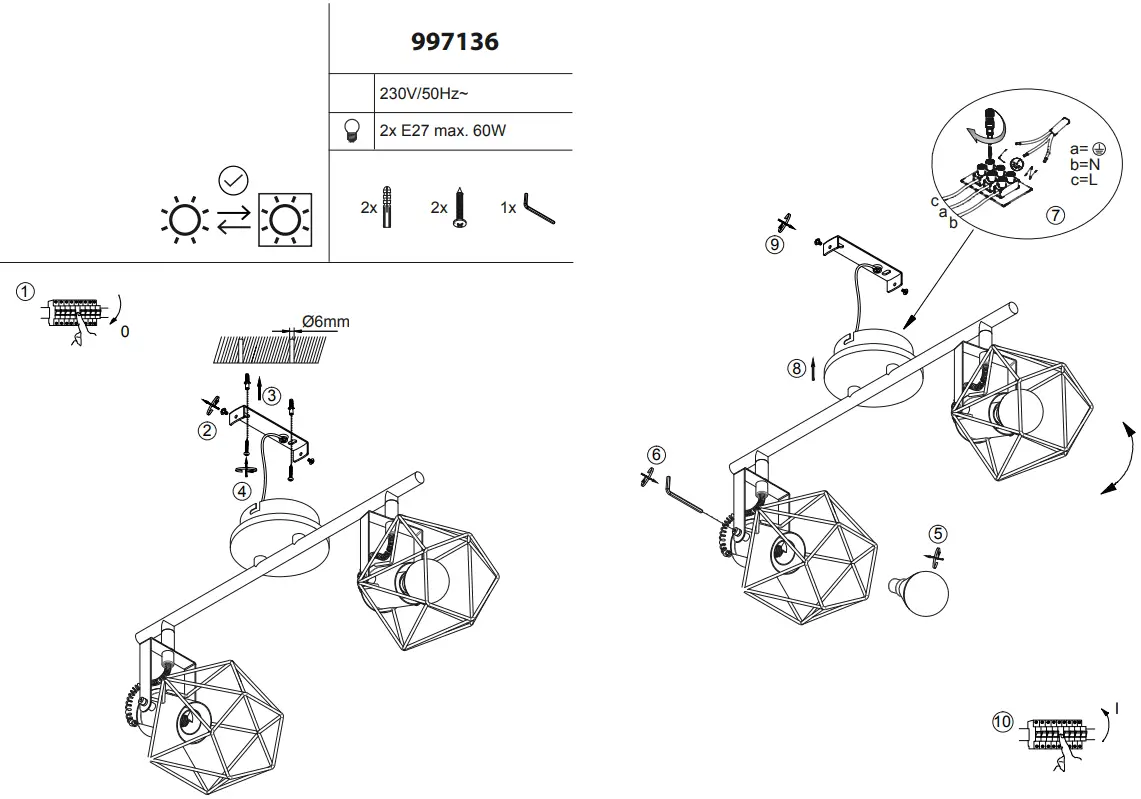 LeuchtenDirekt 15672-78-01 JARO Ceiling Light - Fig 2