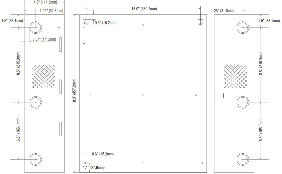 Altronix Trove1SP1 Trove Access And Power Integration Solutions - Trove1SP1 Enclosure Dimensions 2