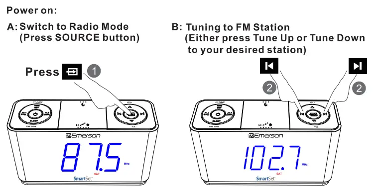 Emerson SmartSet Alarm Clock Radio-11