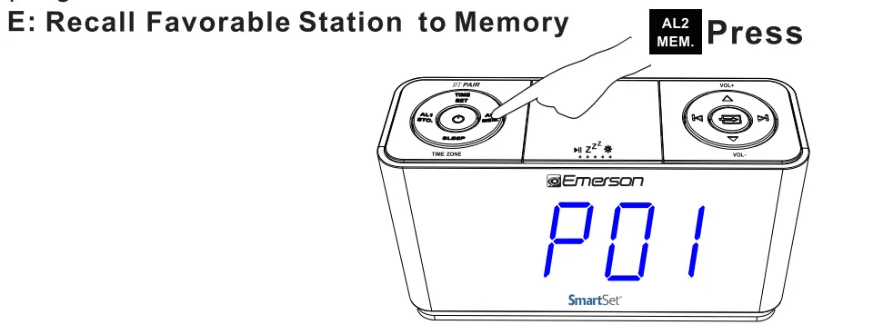 Emerson SmartSet Alarm Clock Radio-13