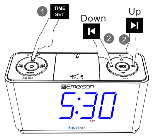 Emerson SmartSet Alarm Clock Radio-7