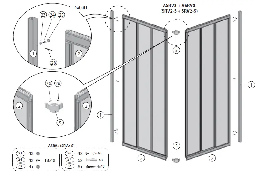 RAVAK SRV2-S-75 Shower Enclosure-1
