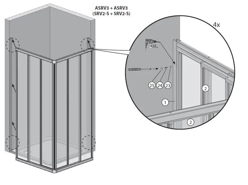 RAVAK SRV2-S-75 Shower Enclosure-10