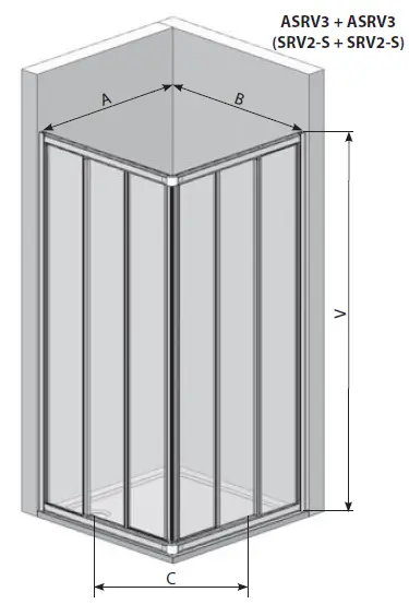 RAVAK SRV2-S-75 Shower Enclosure-2