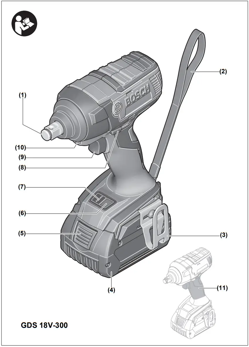 BOSCH GDS 18V 300 Professional Cordless Impact Wrench - FIGURE 1