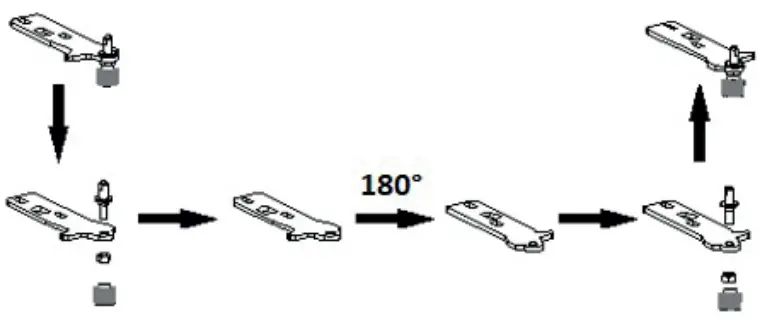 DOMO DO91306C Combination Fridge Freezer - Attach this hinge