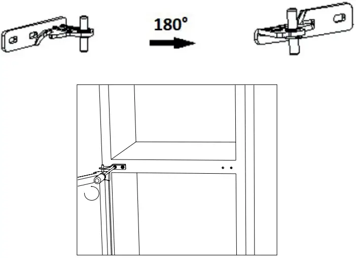 DOMO DO91306C Combination Fridge Freezer - Refit the upper door