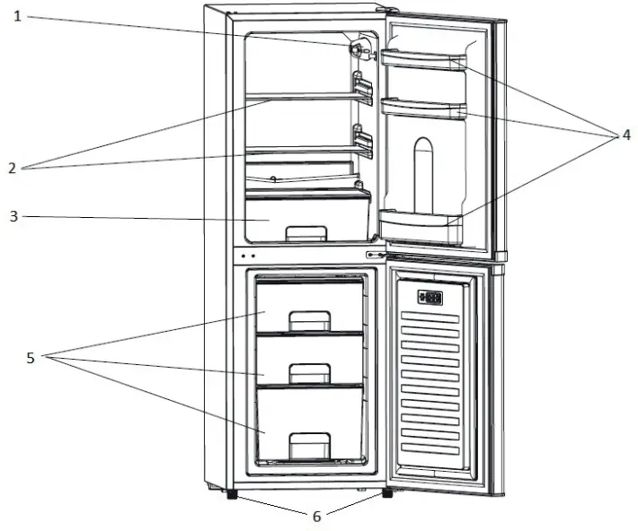 DOMO DO91306C Combination Fridge Freezer - parts
