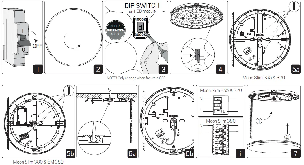 hidealite Moon Slim Ceiling Light 4