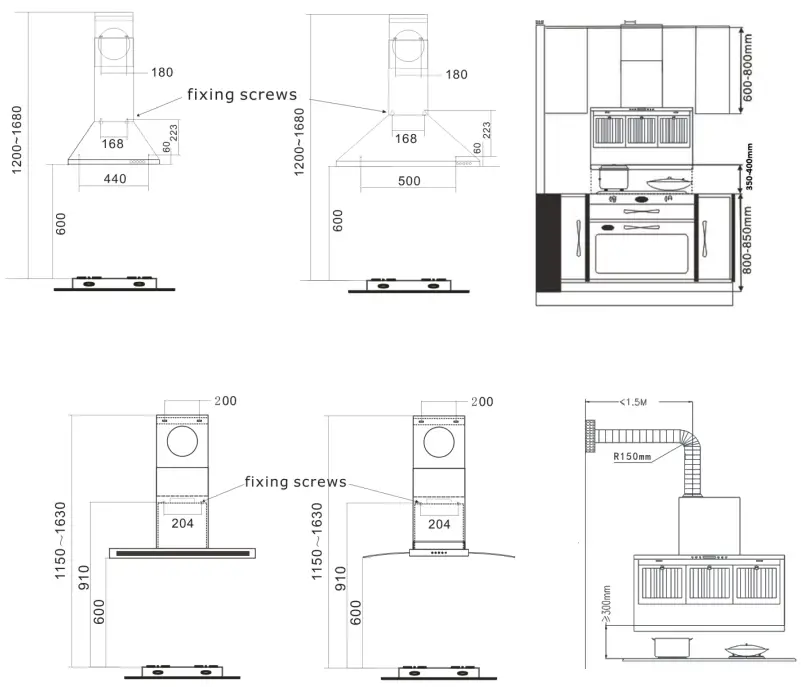 LIVINOX LCH-NITE-90BL Cooker Hood-FIG4