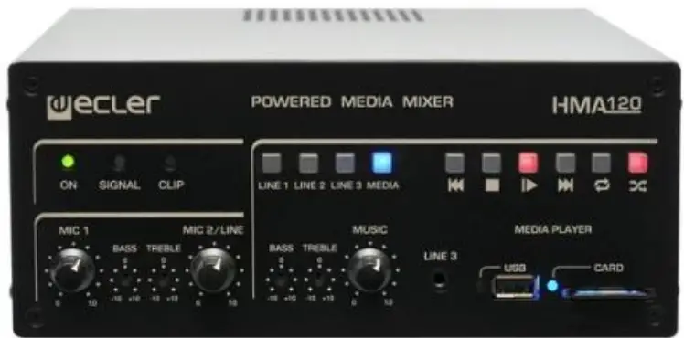 ecler HMA120 Self Powered Media Mixer -