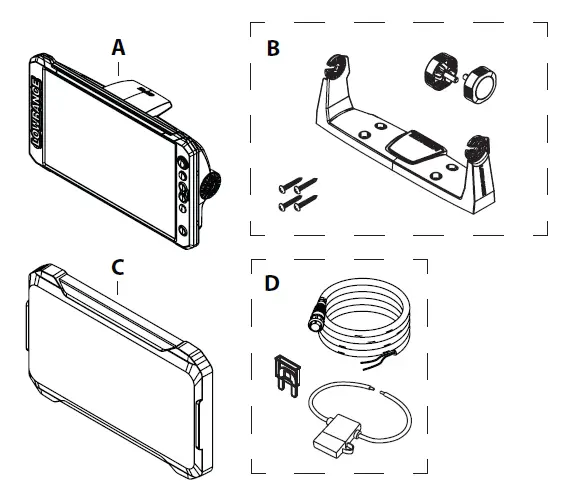 Lowrance Elite FS 7 Fish Finder with Active Imaging 3-in-1 Transducer (1)