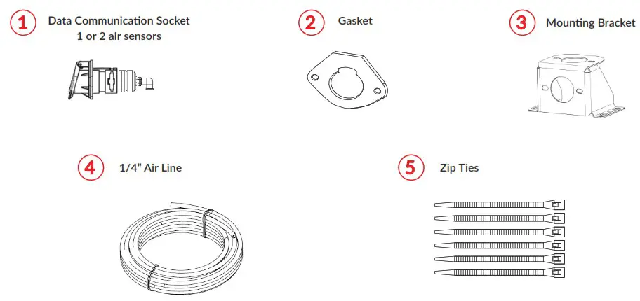 RIGHT WEIGH RTK 01 02 Remote Sensor Kit for 201 Series Gauges - PARTS INCLUDED