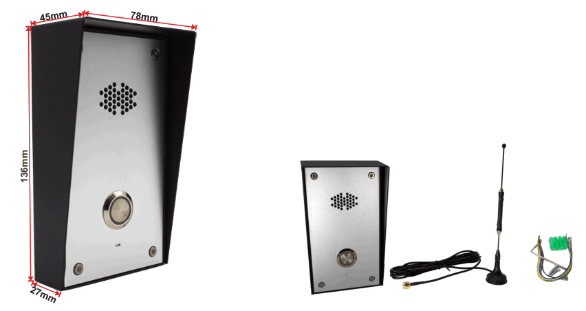 APC PHONIC 4 GSM Audio Intercom Door Bell - Fig
