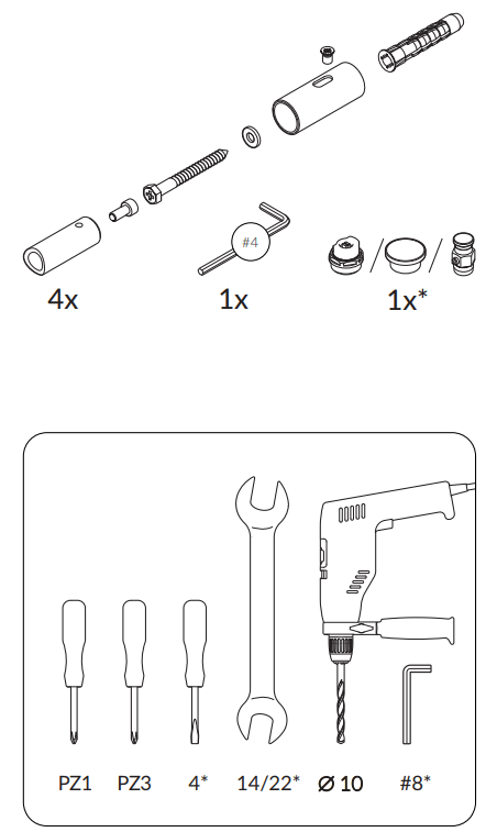 TERMA 3454BTU 520 mm Designer Towel Radiators - fig2