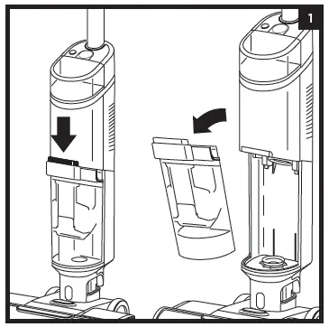 remove the dirty water tank