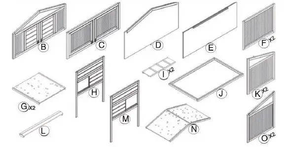 THE HOME DEPOT AD000046 Wood Rabbit Hutch Outdoor Small Animals House-1