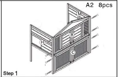 THE HOME DEPOT AD000046 Wood Rabbit Hutch Outdoor Small Animals House-3