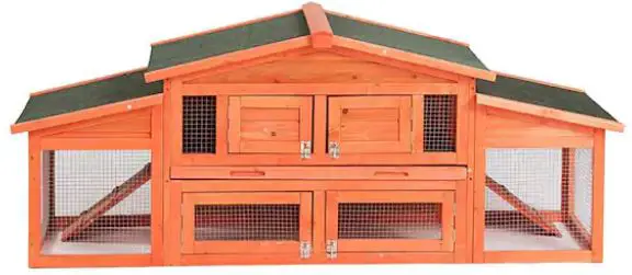 THE HOME DEPOT AD000046 Wood Rabbit Hutch Outdoor Small Animals House