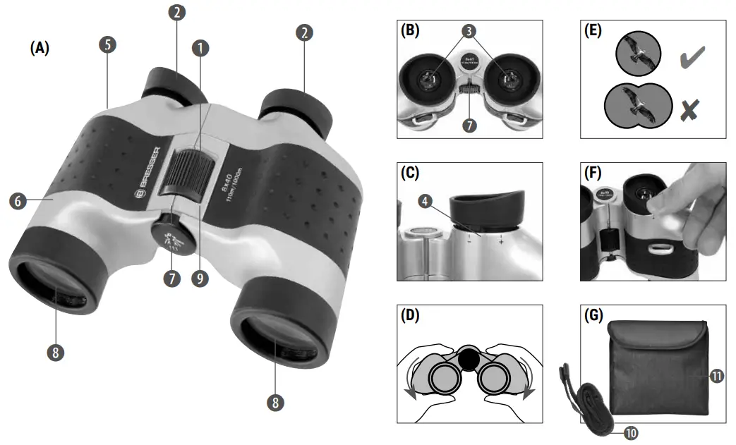BRESSER Hunter 8x40 Binoculars - fig 1