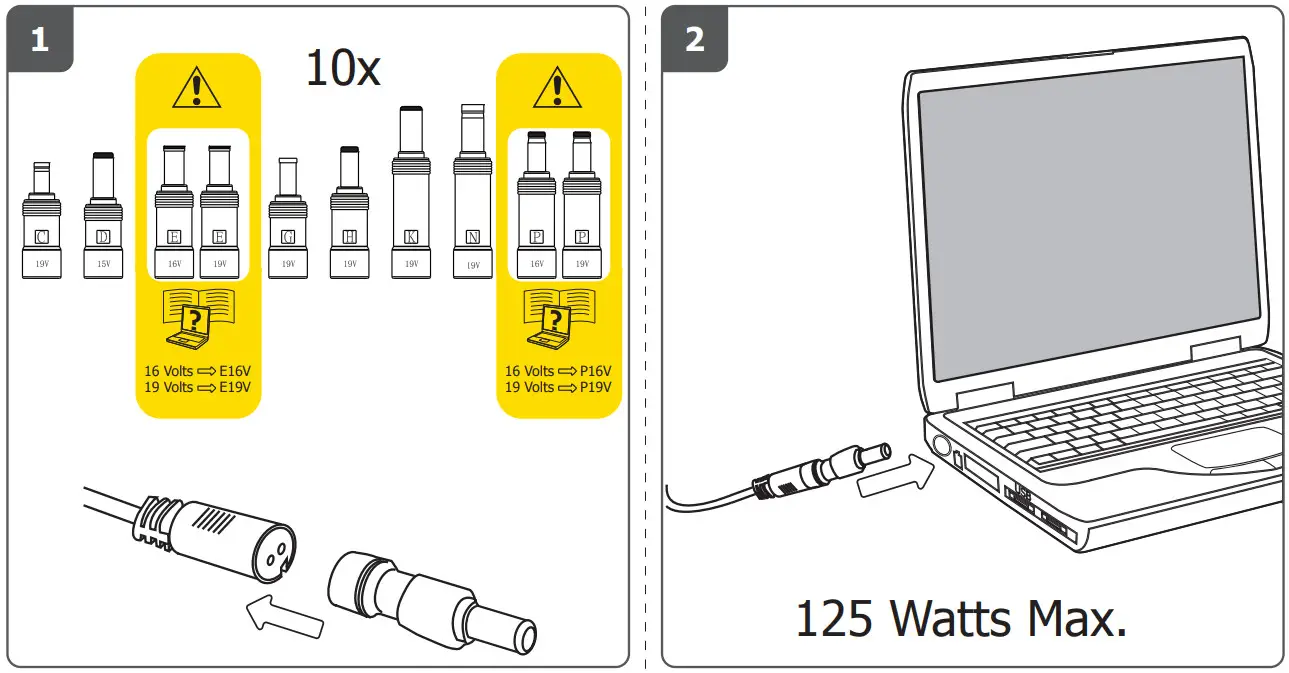 Trust 514124 125W Notebook Power Adapter - 125 Watts Max