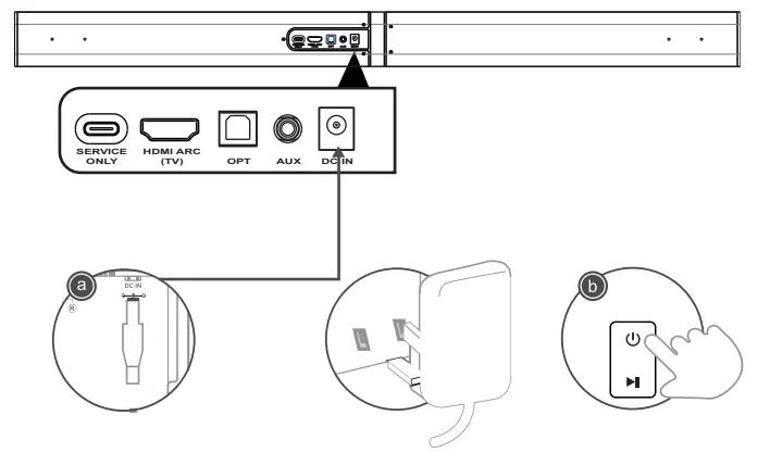 MZEIBO KY 2020D 2 0 Channel Bluetooth Soundbar - Powering ON
