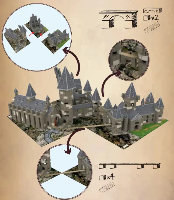 Build all 3 Brick Trick sets to complete
the Hogwarts Castle. Get them all!