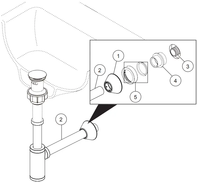 DELTA DT041141 Bottle Trap B2a