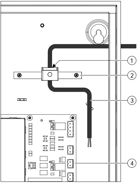 SIEMENS FHA2045-U1 EBA2001 Shield Connection Kit Installation Guide - Laying the cable and connecting the shield