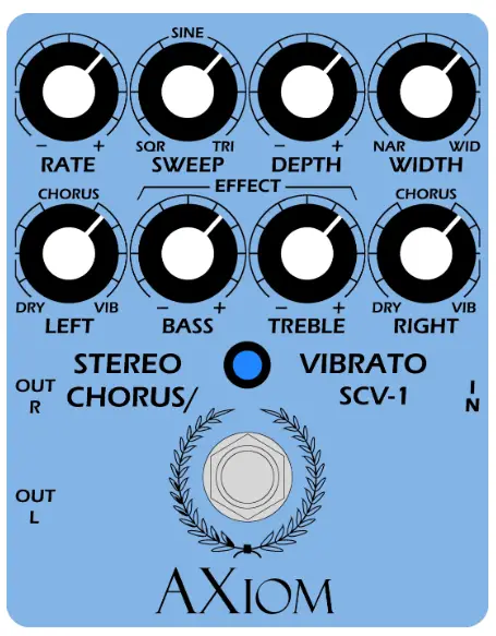 SCV-1 Stereo Chorus Vibrato Analog Bucket Brigade Pedal