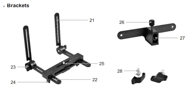 Godox AR400 Powerful Ring Flash- Brackets