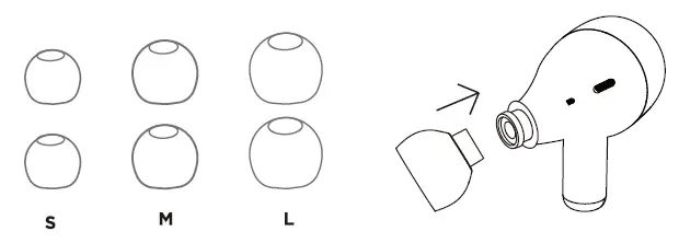 different earbud sizes