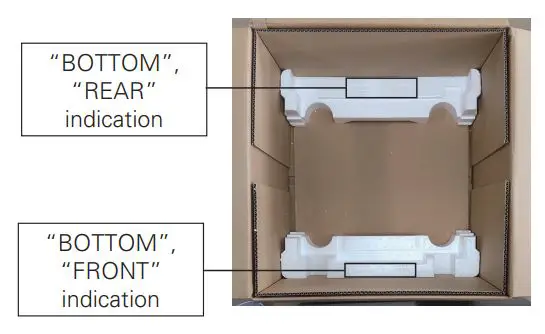 DENON AVR-X8500H AVC-X8500H HDMI 8K Upgrade User Guide - Set the bottom cushions