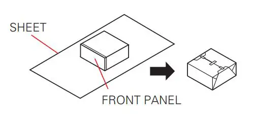 DENON AVR-X8500H AVC-X8500H HDMI 8K Upgrade User Guide - Wrap the product with the provided sheet as shown in the diagram