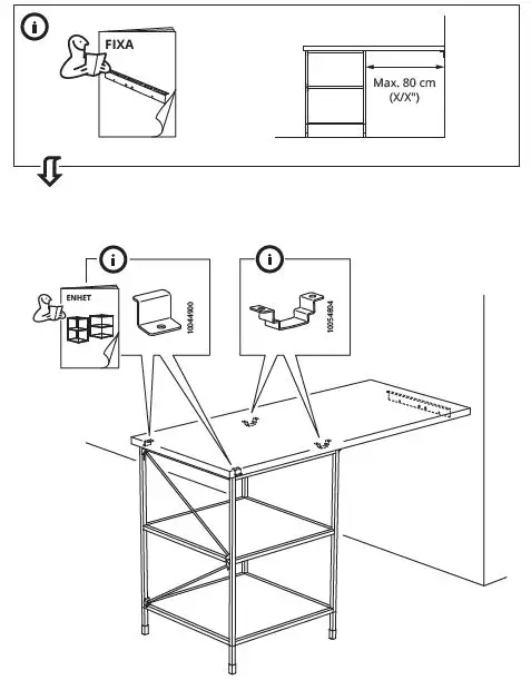 IKEA ENHET Assembly Kit for Kitchen Island-11
