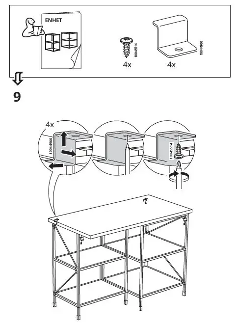 IKEA ENHET Assembly Kit for Kitchen Island-8