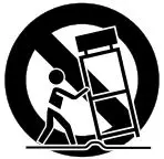 psb SPEAKERS ALPHA AM5 Powered Bookshelf Speakers - use caution when moving the cart apparatus combination