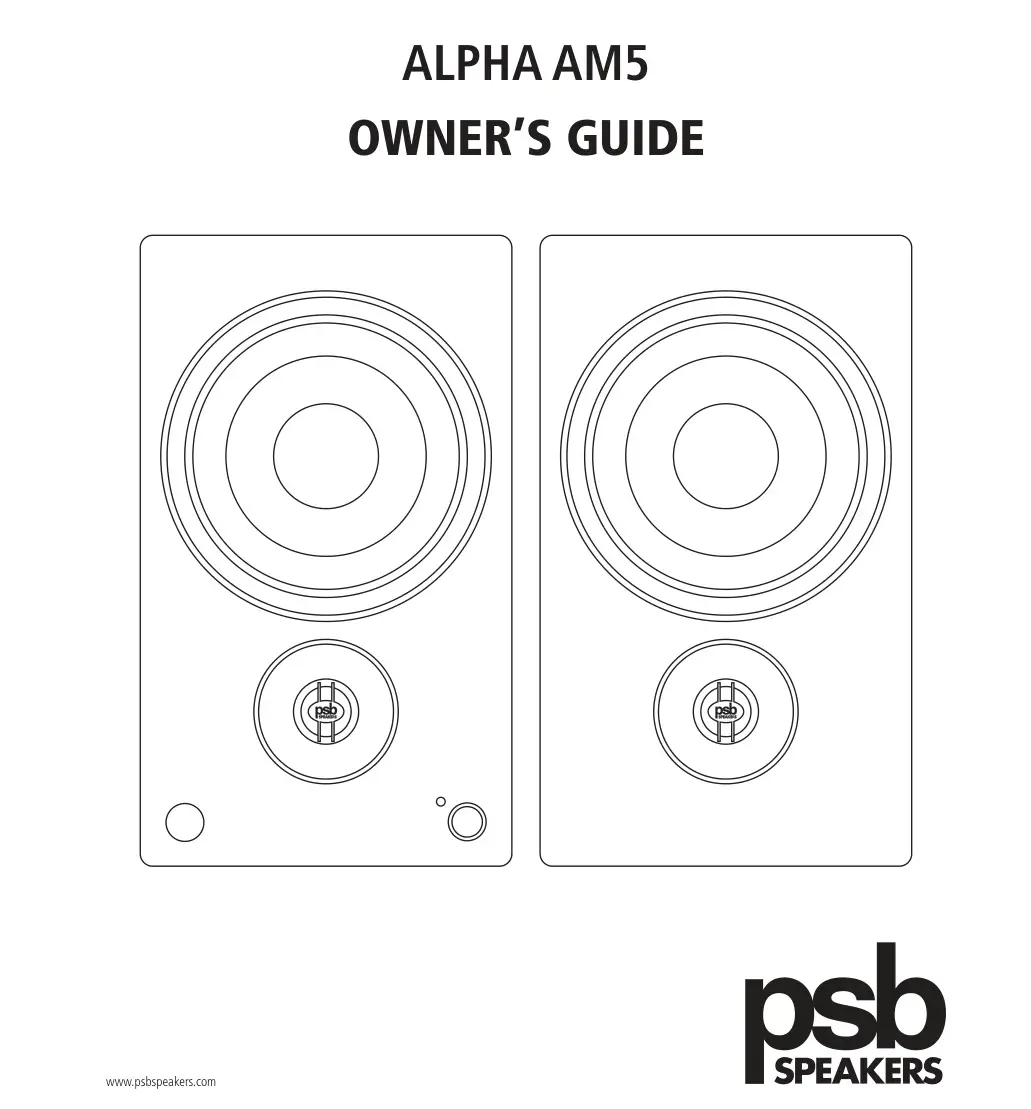 psb SPEAKERS ALPHA AM5 Powered Bookshelf Speakers