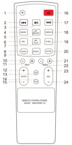 PYLE PSUFM1288B Portable PA Speaker System and Microphone System - REMOTE CONTROL