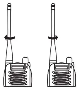 Diga-Talk D2 100U Digital Two Way Radio - Attaching the Antenna