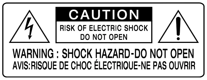 ROTEL CD11 Stereo Compact Disc Player - warning