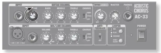 Roland AC 33 Musical Instruments and Professional Audio System - Turning the power 2