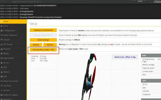 Flywoo F745 Firefly Hex Nano Drone - mode