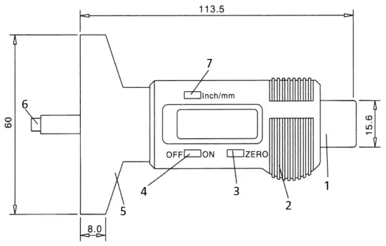 HAMRON-619622-Tyre-Tread-Tester-Overview-&-Dimension